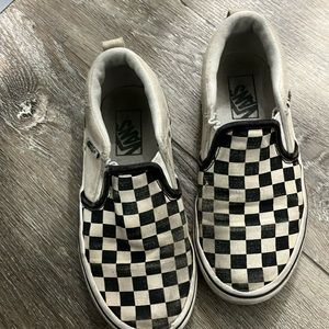 Vans checkerboard slip ons